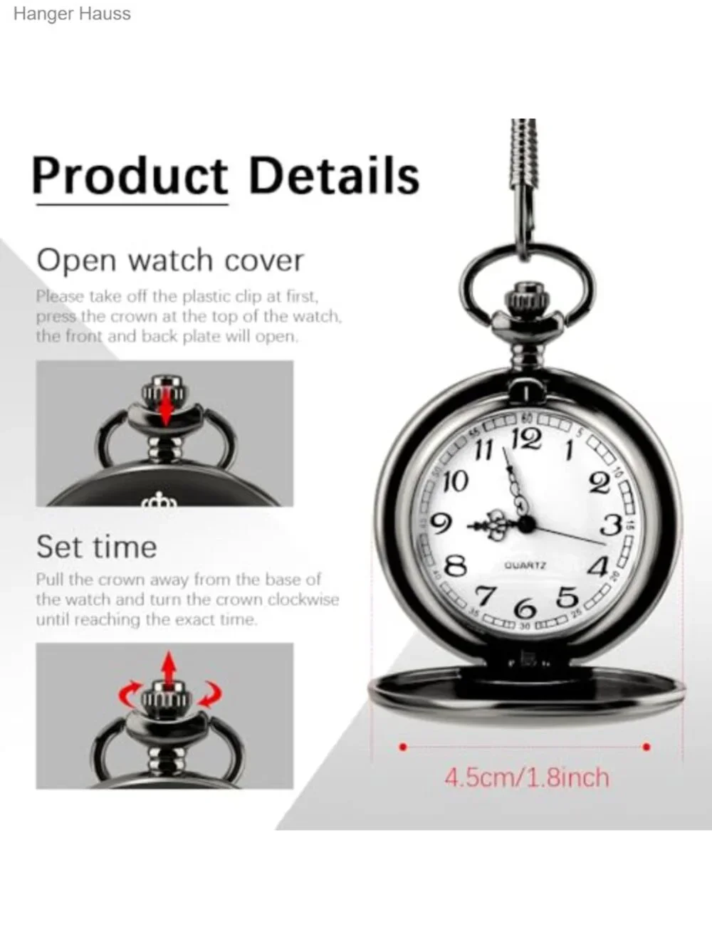 Engraved Pocket Watch for Men Brother Gift Graduation Father's Day